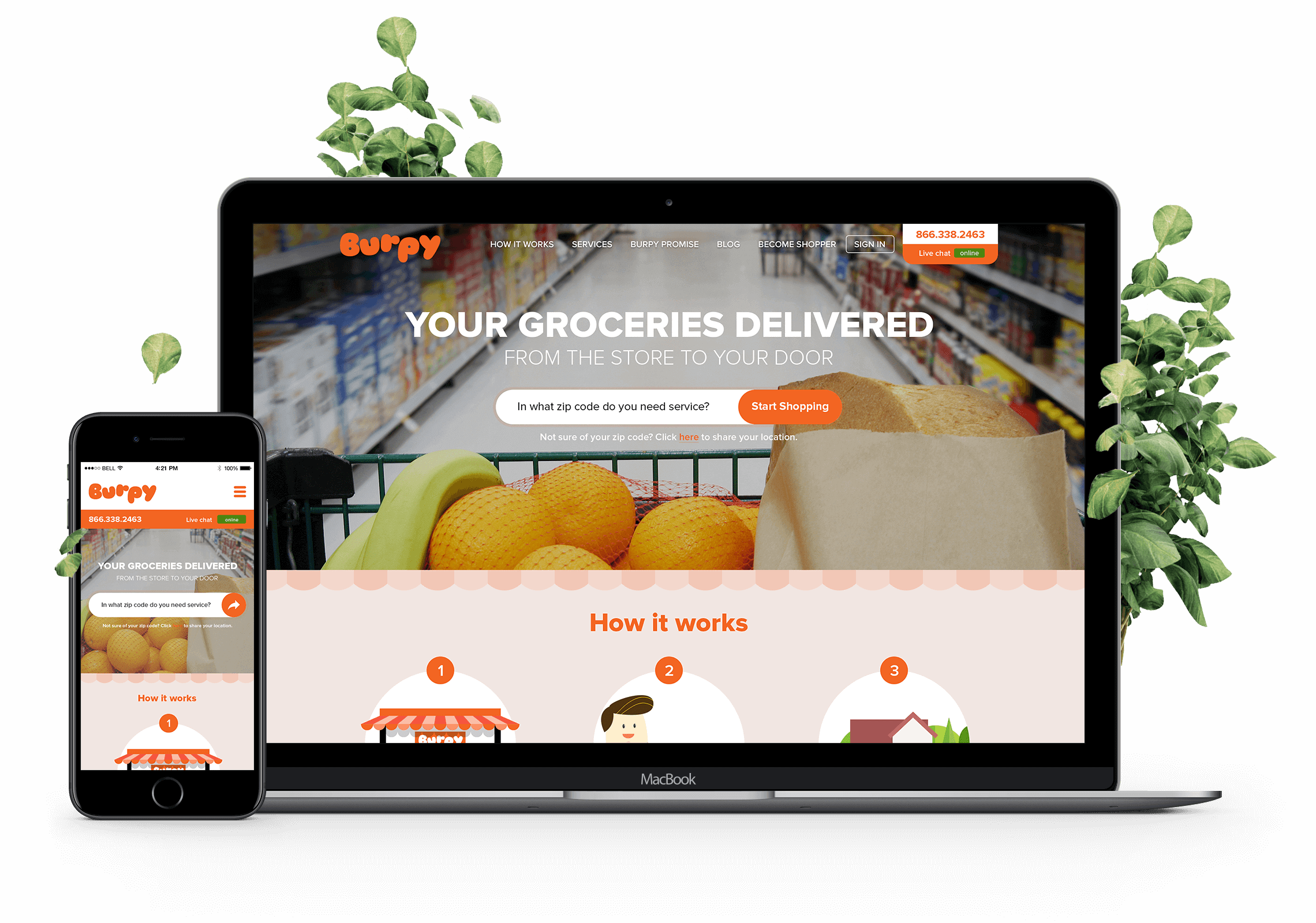 Web and App Design for Online Grocery Shopping