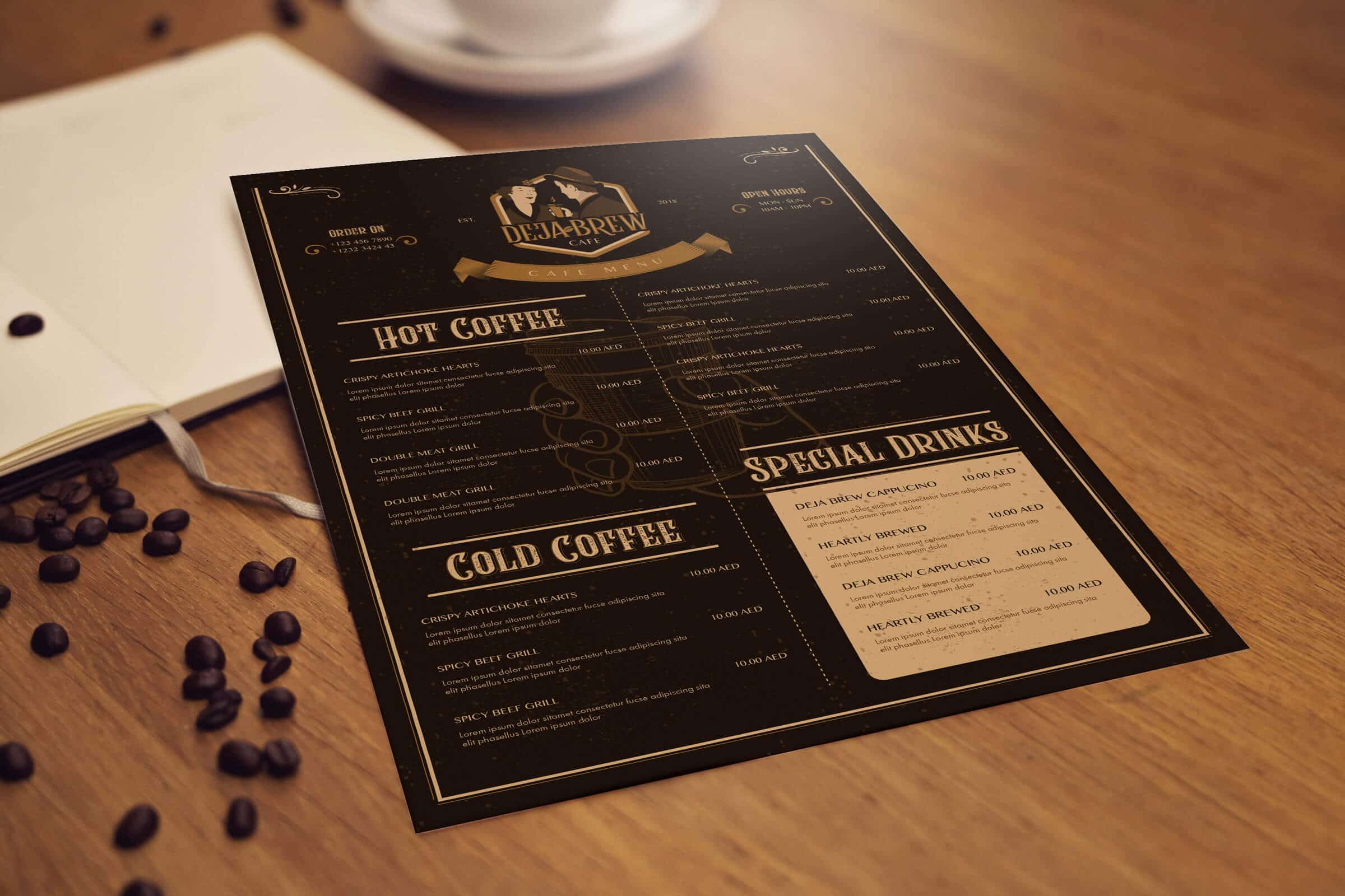 Cafe Menu Design